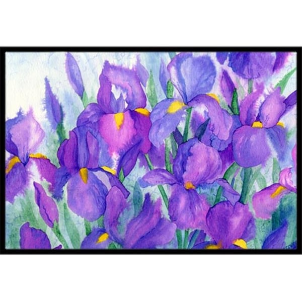 Carolines Treasures IBD0256JMAT Purple Iris Indoor or Outdoor Mat; 24 x 36 IBD0256JMAT - main